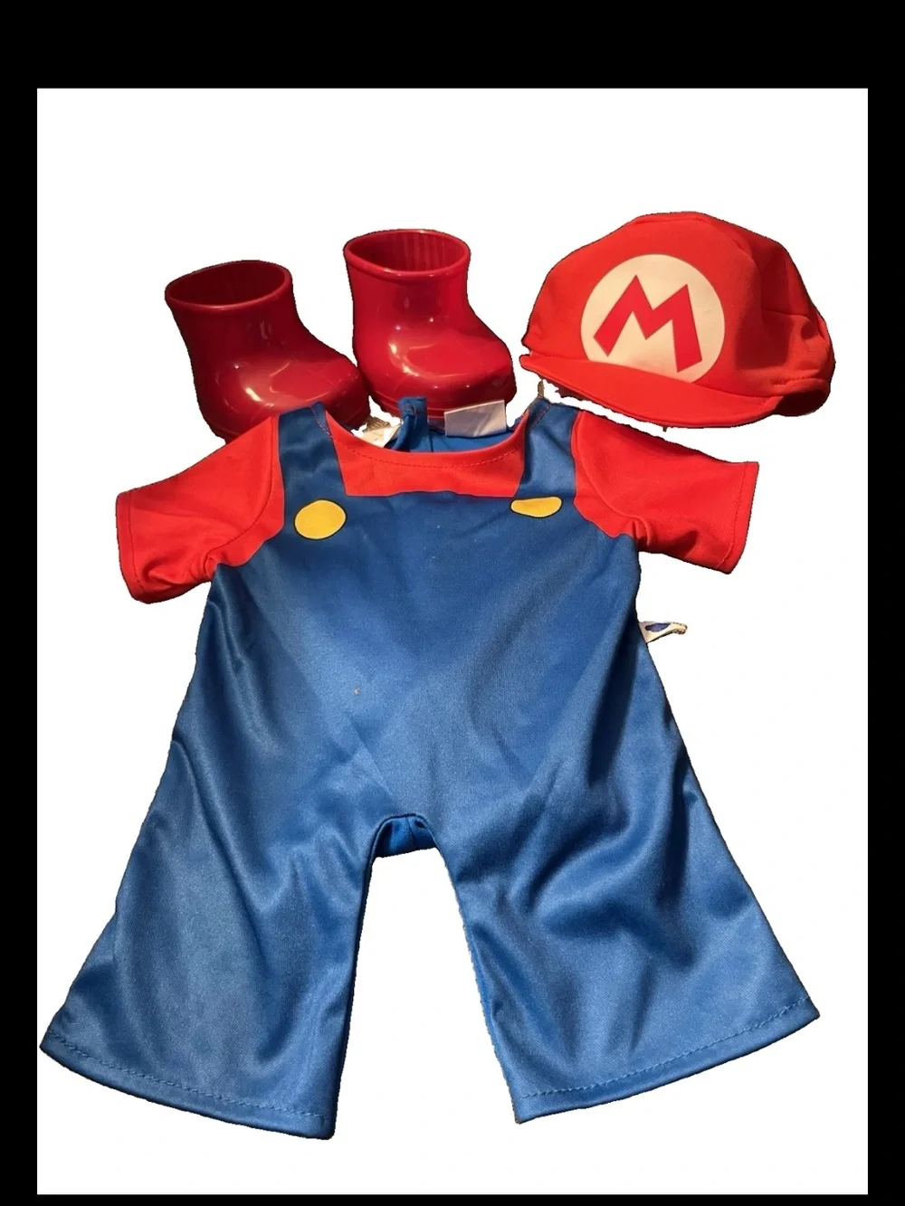 Build A Bear Super Mario Outfit Costume Hat Boots Overalls Nintendo BABW